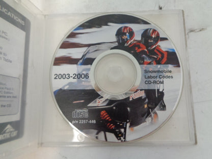 Arctic Cat 2003-2006 Snowmobile Service Labor Codes CD/ Disc Part# 2257-446