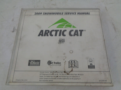Arctic Cat 2009 Snowmobile Service Manual CD Disc Part# 2258-266