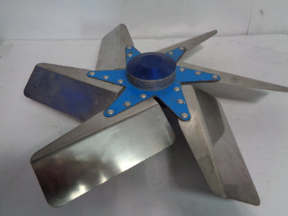 Chevy Muscle Car Aftermarket Performance Polished 6 Blade Fan
