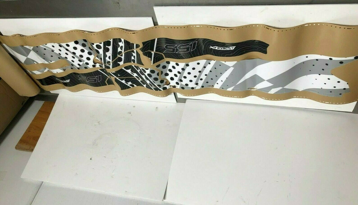 Polaris Snowmobile KC Asylum Silver Tun Wrap Decal Kit Part# 2858048-155