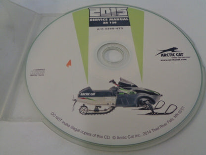 Arctic Cat Snowmobile 2015 ZR 120 Service Manual CD Disc Part# 2260-473