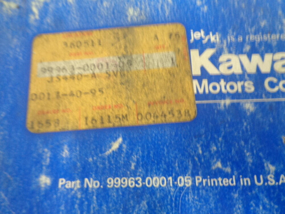 Kawasaki Jet Ski 1977-1981 JS440 OEM Service Manual Assembly # 99963-0001-05