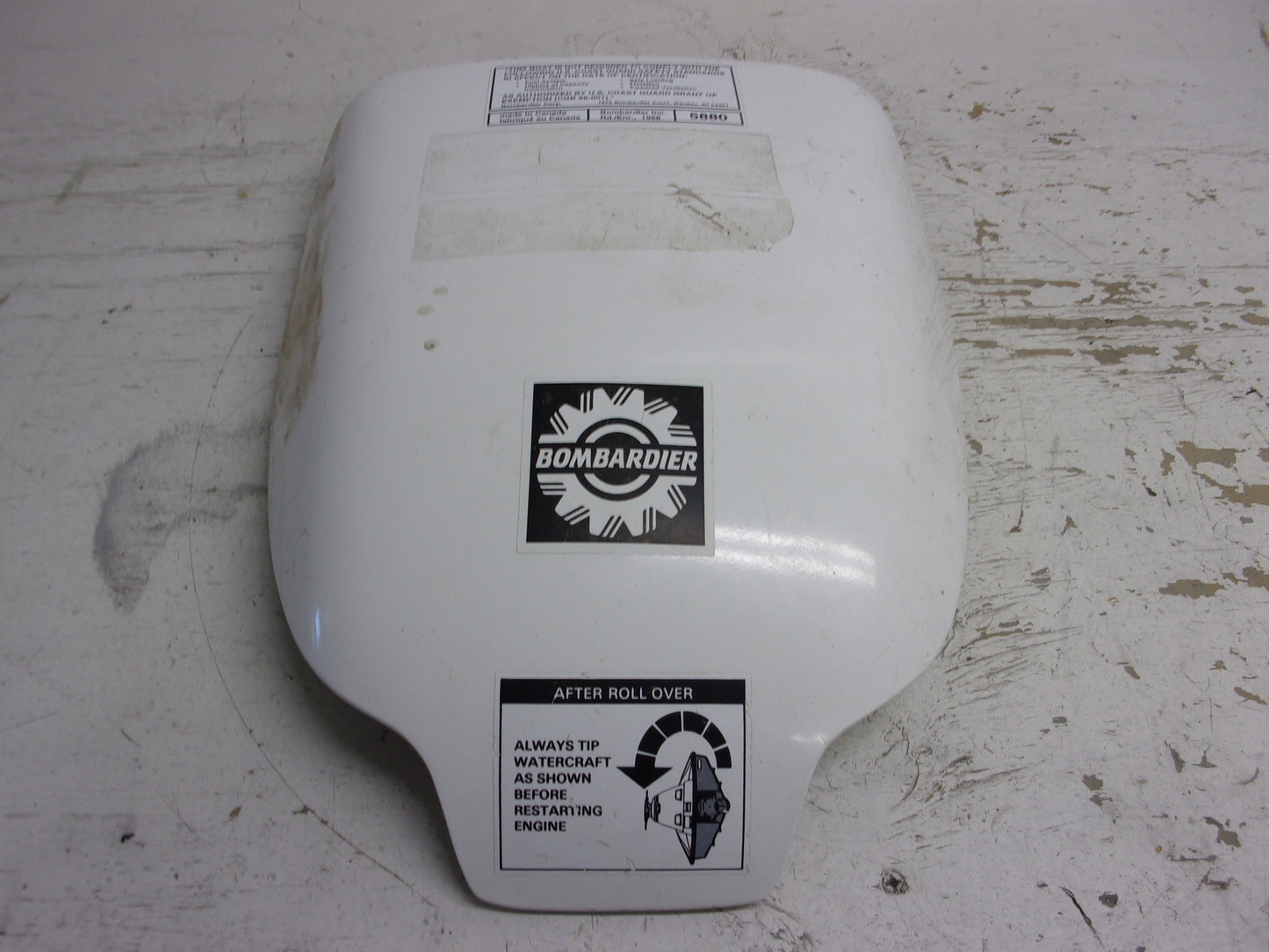 Sea Doo Bombardier 1995-1996 HX OEM White Access Cover Assembly Part# 269500121