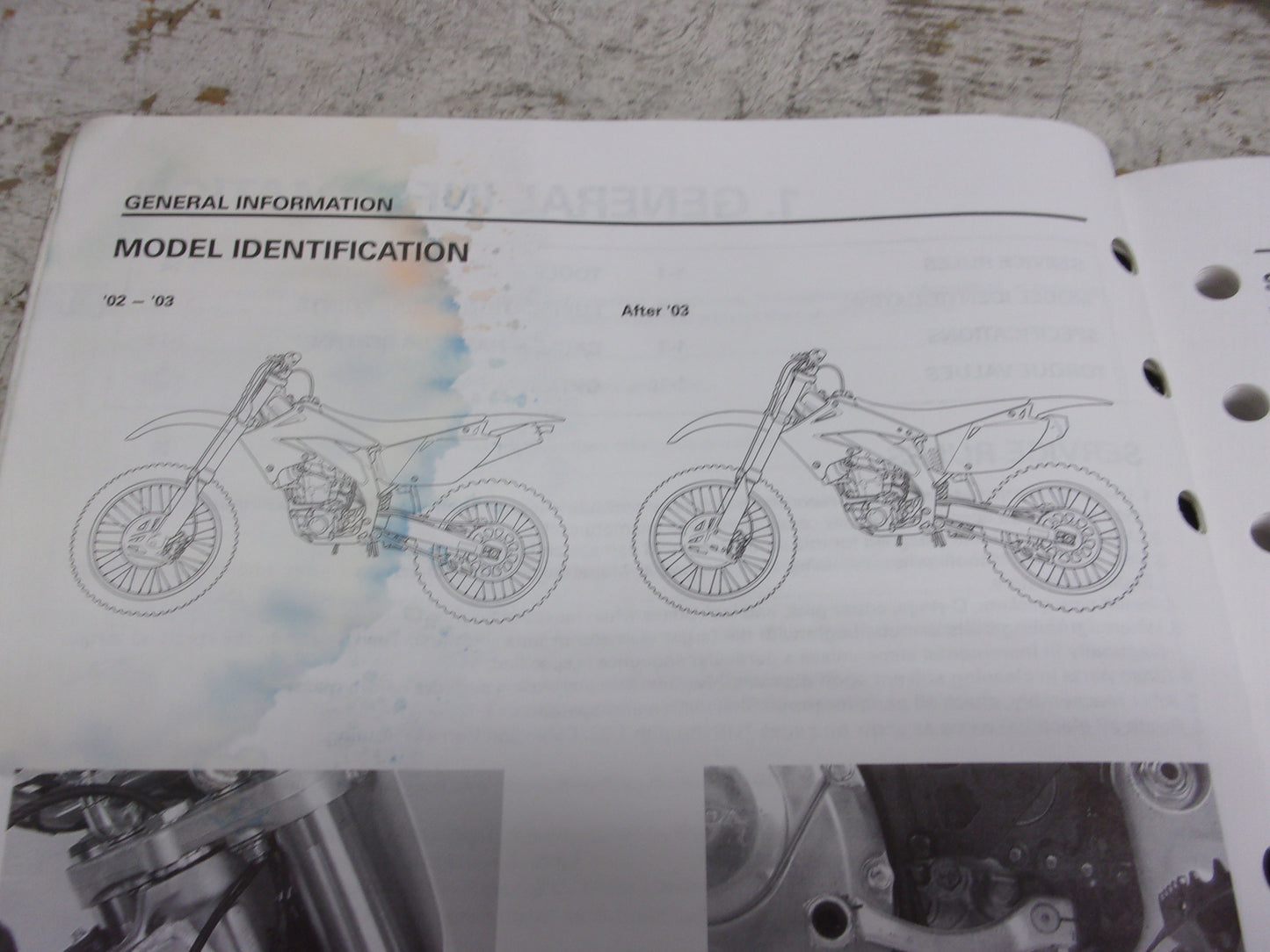 Honda Dirt Bike MX 2002-2004 CRF450R OEM Service Manual Part# 61MEN00
