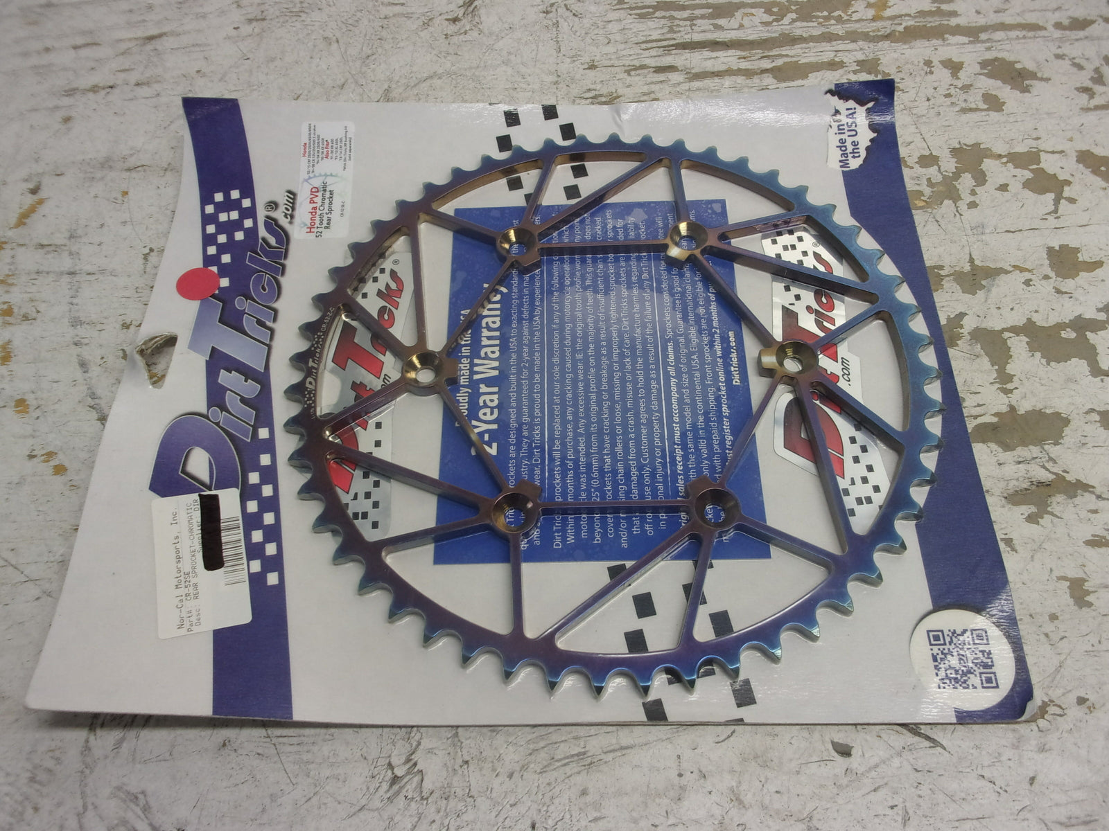 Honda Dirt Bike Dirt Tricks Zirconium Sprocket 52 Tooth Chromatic # CR-52-SE-C