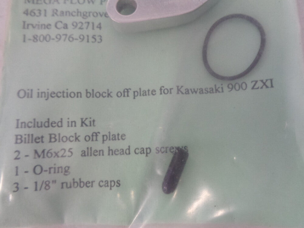Kawasaki Jet Ski ZXI 900 NEW Megaflow Oil Injection Block Off Plate Kit
