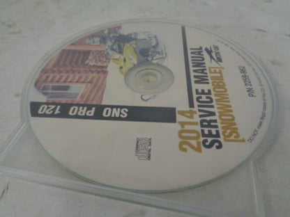 Arctic Cat Snowmobile 2014 Snow Pro 120 Service Manual CD Disc Part# 2259-962