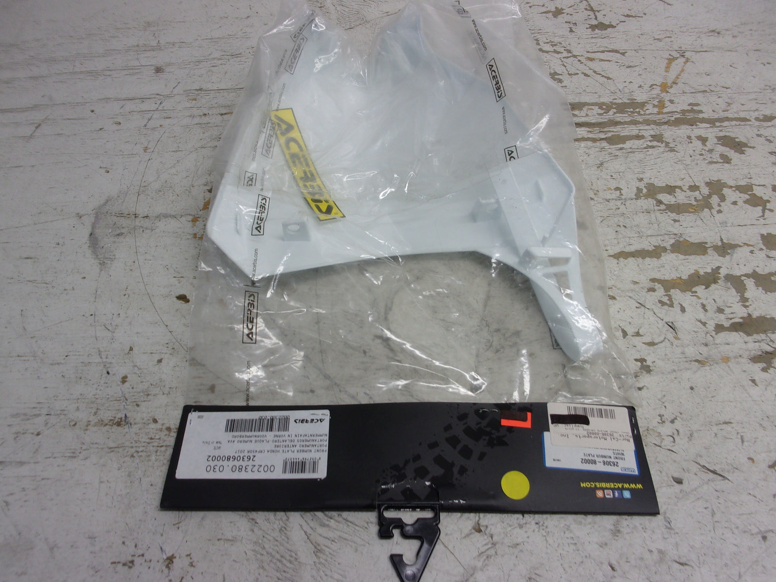 Honda 2017 CRF450R NEW Acerbis Front Number Plate Assembly Part# 26306-80002