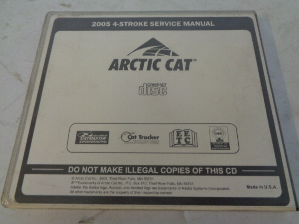 Arctic Cat 2005 4-Stroke Snowmobile Service Manual CD Disc Part# 2257-229