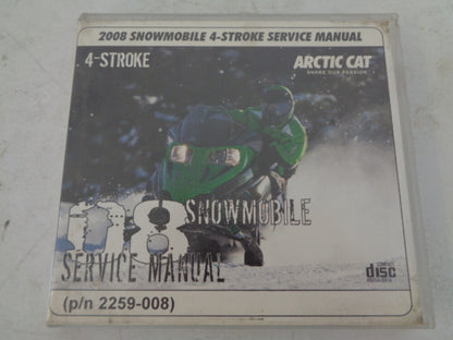 Arctic Cat 2008 4-Stroke Snowmobile Service Manual CD Disc Part# 2259-008