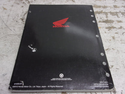 Honda Scooter 2013-2015 NCH50 Metropolitan OEM Service Manual Part# 61GGL02