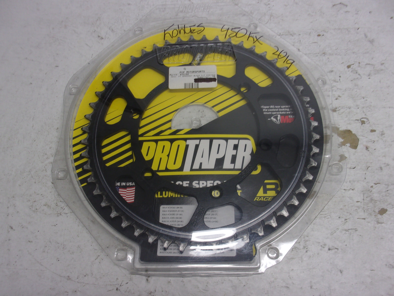 ProTaper Race Spec Aluminum Rear Sprocket, Black - 51T KX KDX KLX RMZ # 033192