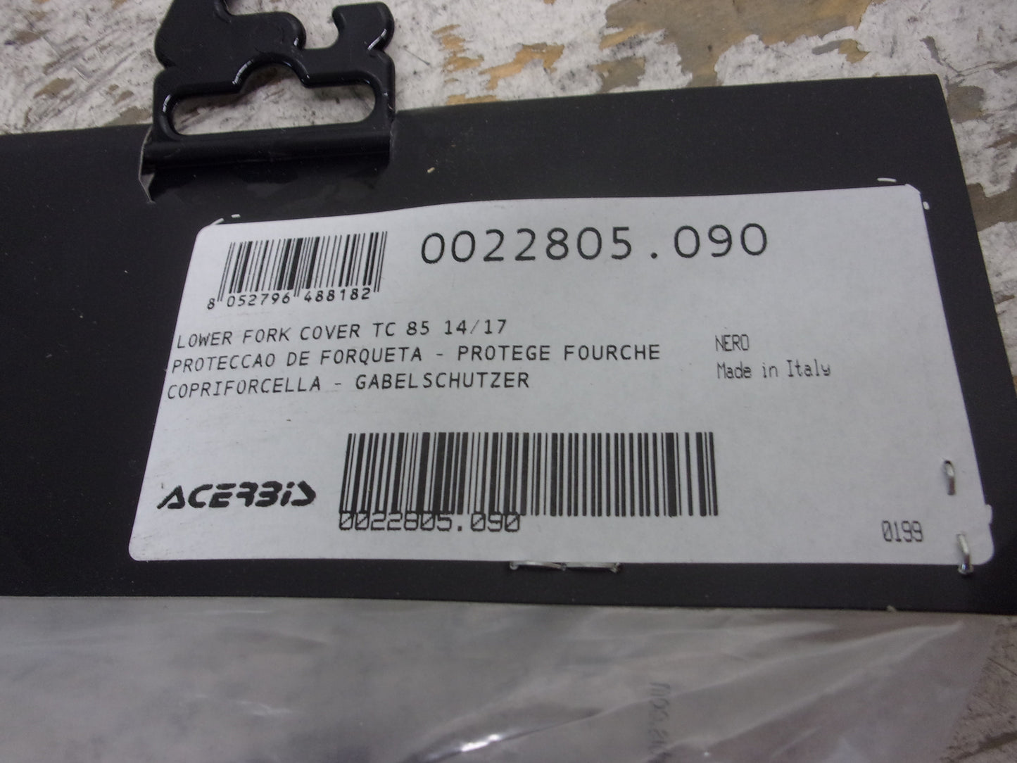 Husqvarna 2014-2017 TC85 NEW Acerbis Lower Fork Cover Part# 0022805.090