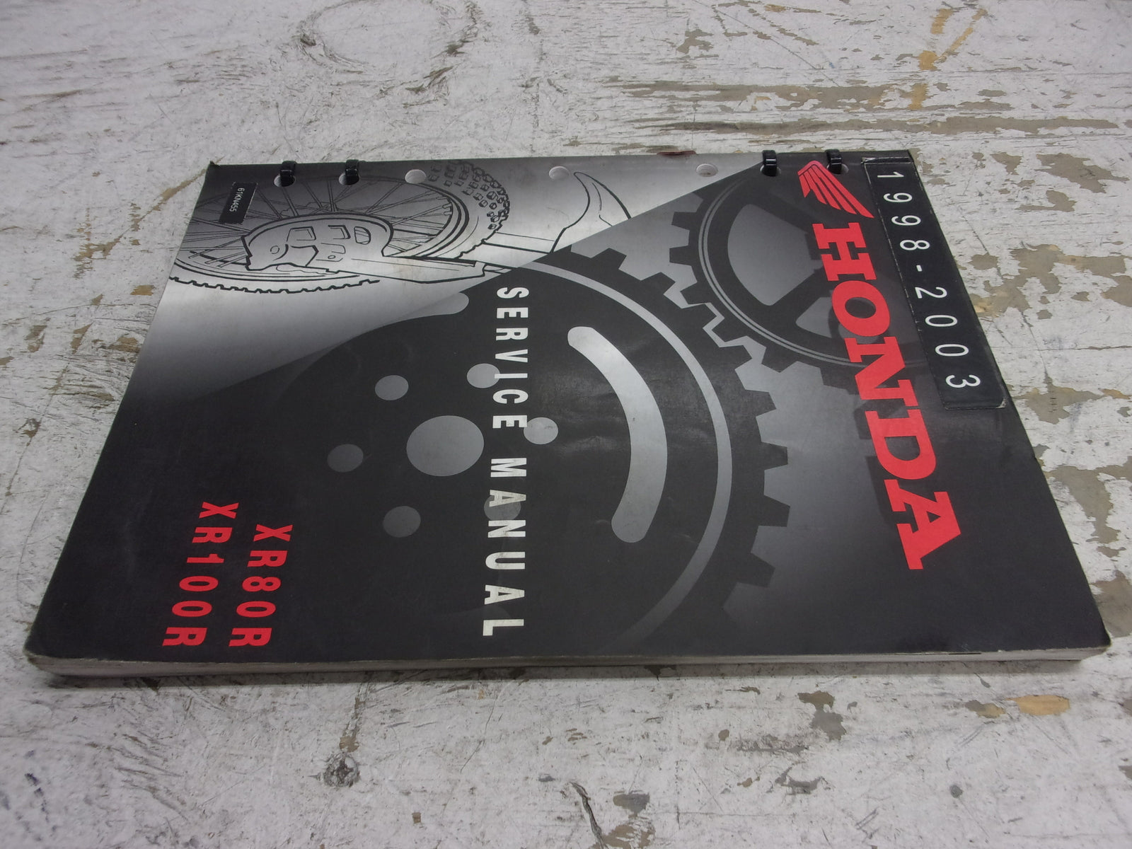 Honda Dirt Bike MX 1998-2003 XR80R XR100R OEM Service Manual Part# 61KN454
