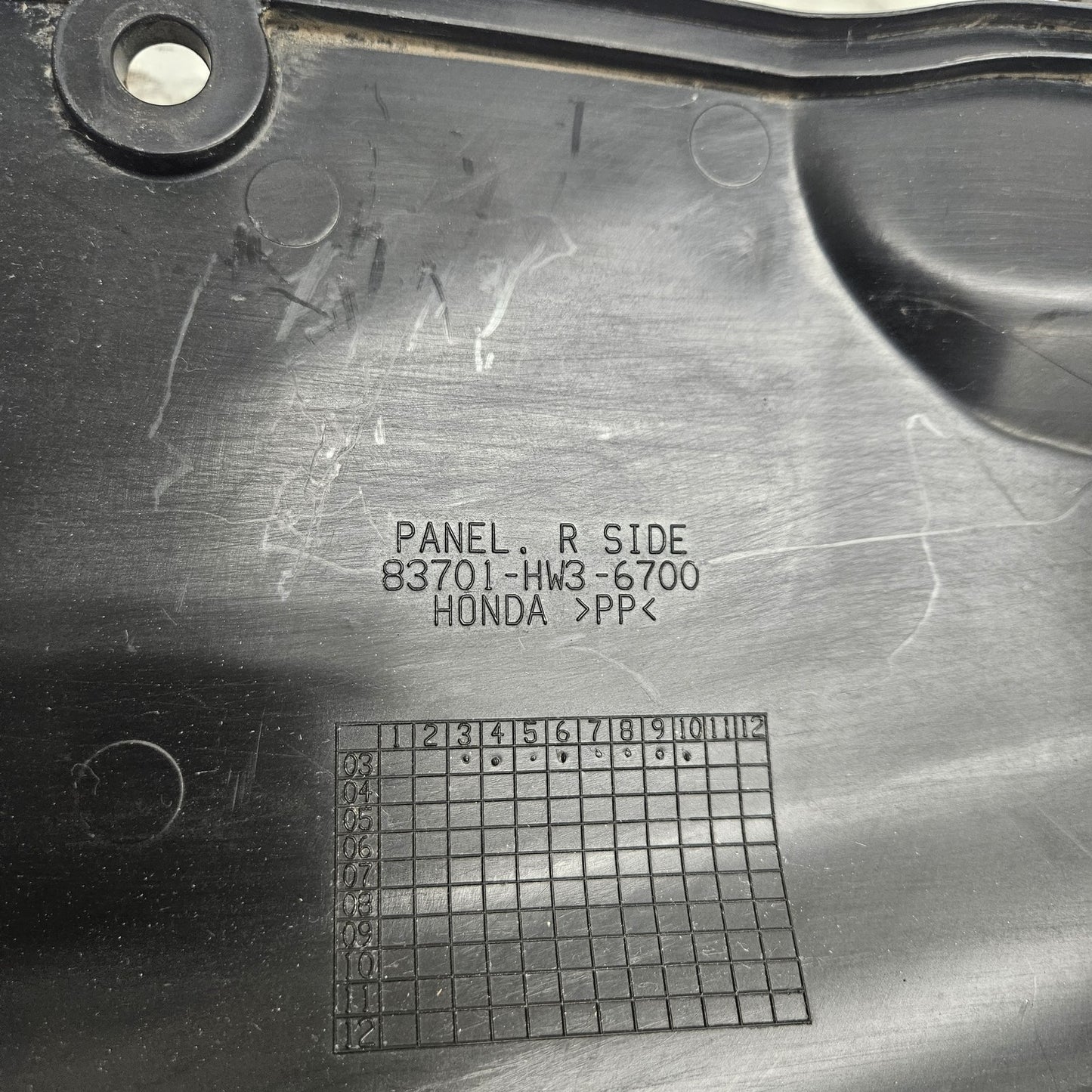 Honda  Aquatraxx 2003-2007 R-12 / R-12X Right Side Access Panel 83700-HW3-670ZB