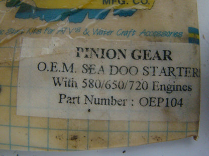 Sea Doo Bombardier 580 650 720 cc Goki Starter Pinion Gear NEW Part# OEP104
