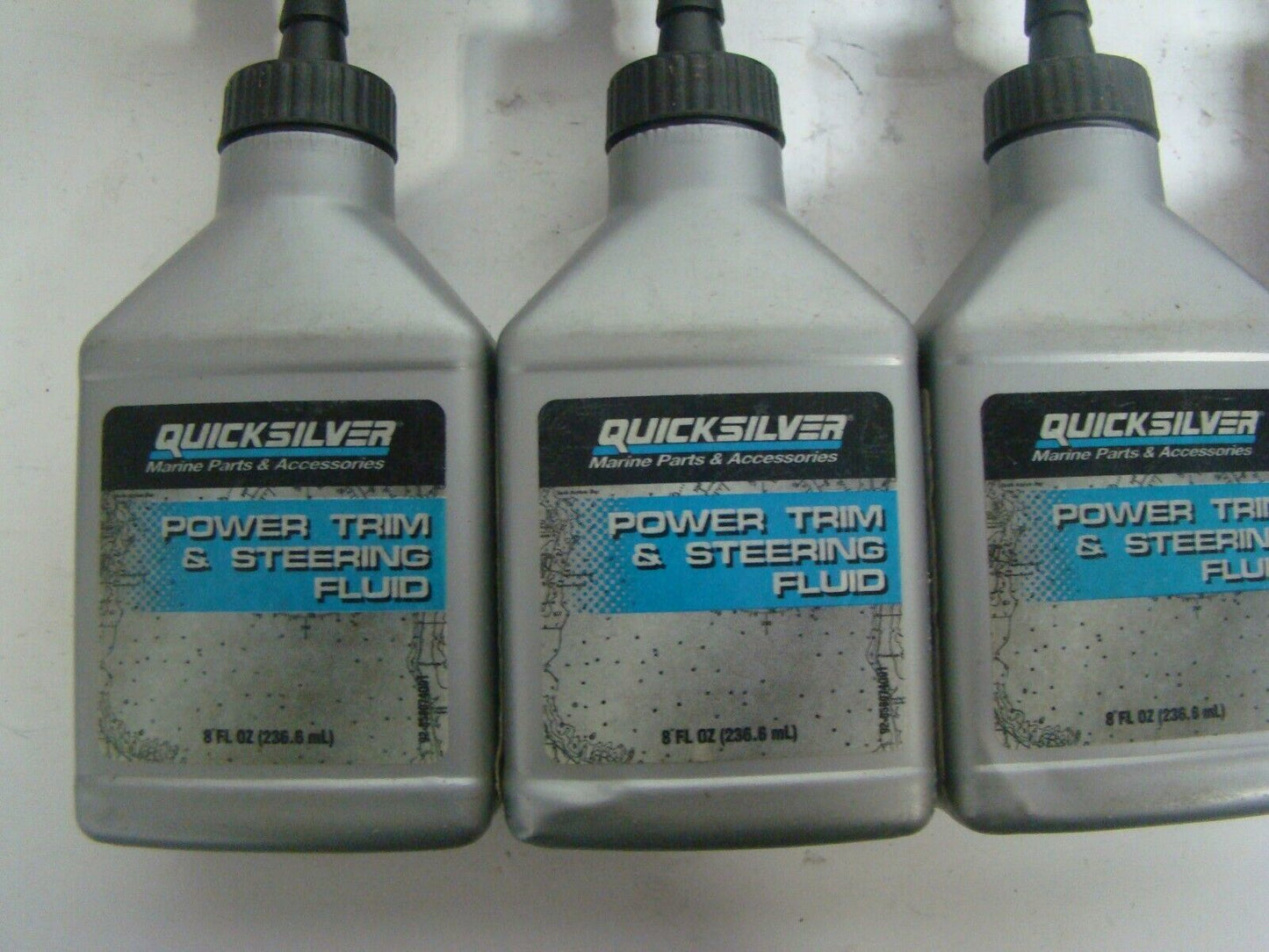 OEM Mercury Quicksilver Power Trim & Steering Fluid 8oz Bottle with Needle Top
