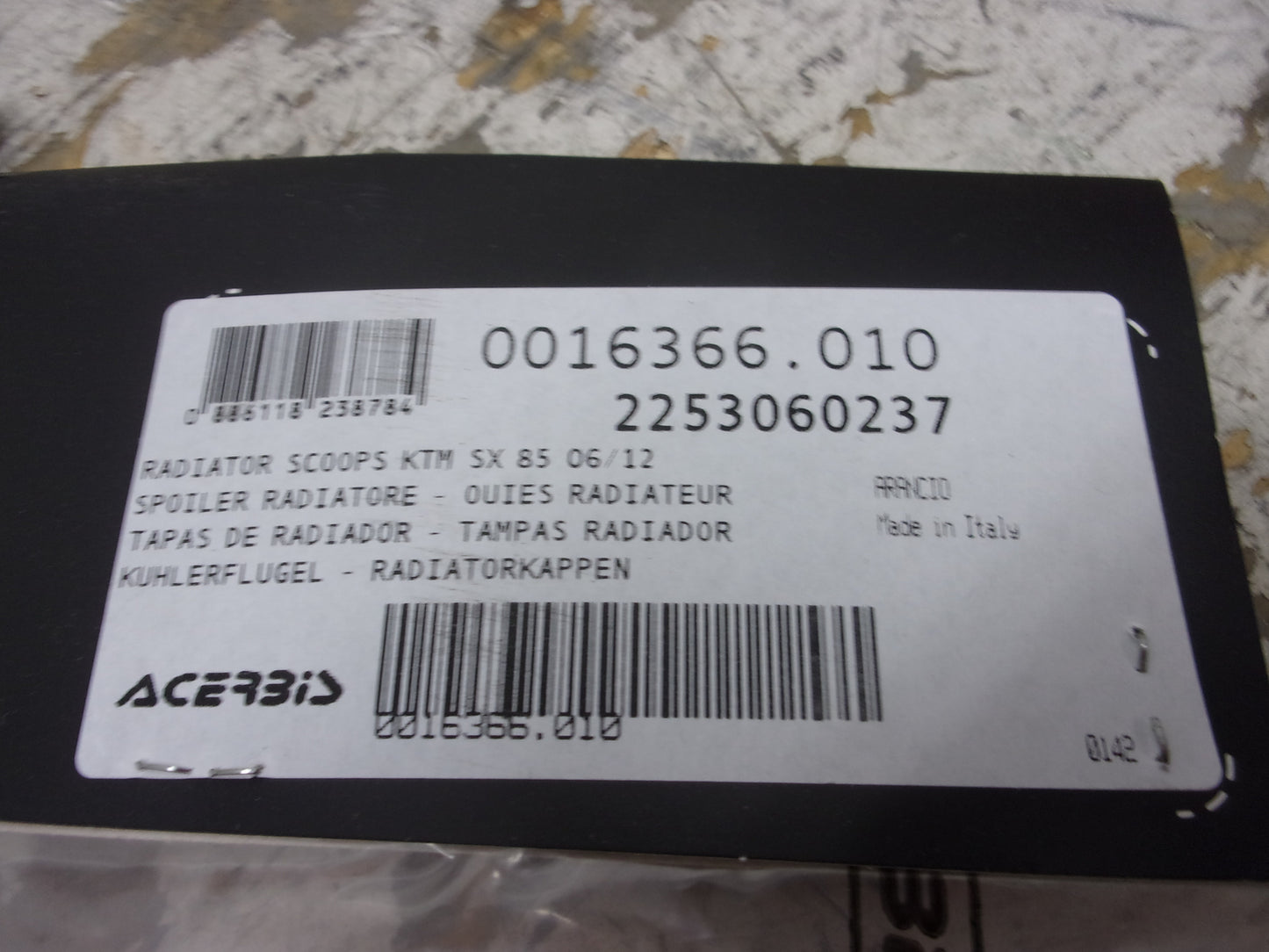 KTM Dirt Bike 2006-2012 SX 85 NEW Acerbis Radiator Scoop Set Part# 0016366.010