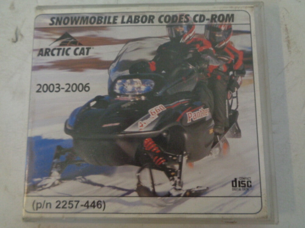 Arctic Cat 2003-2006 Snowmobile Service Labor Codes CD/ Disc Part# 2257-446