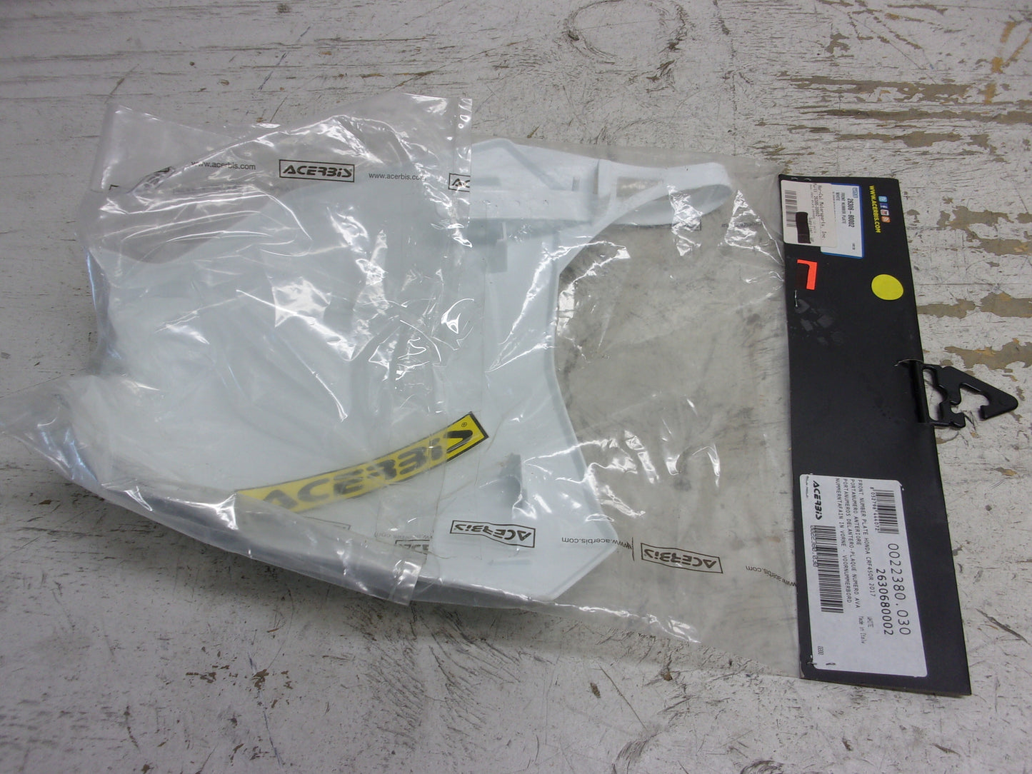 Honda 2017 CRF450R NEW Acerbis Front Number Plate Assembly Part# 26306-80002