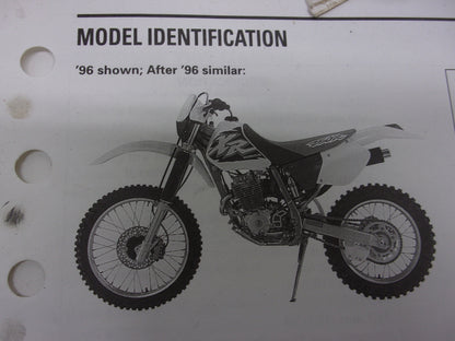 Honda Dirt Bike MX 1996-2003 XR250R OEM Service Manual Part# 61KCE06