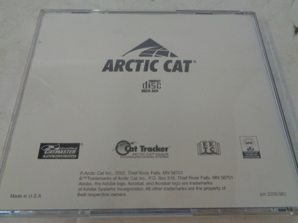 Arctic Cat 2002-2003 Snowmobile Service Manual CD Disc Part# 2256-983