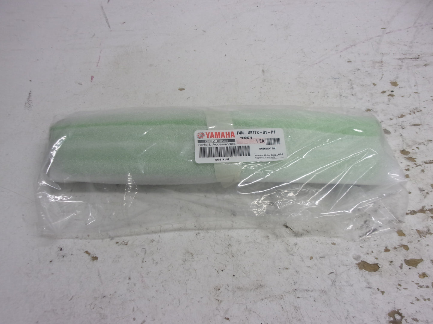 Yamaha 2023-2024 VX C/D/L OEM RH Green Ornament Assembly # F4N-U517X-01-98