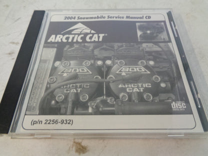 Arctic Cat 2004 Snowmobile Service Manual CD Disc Part# 2256-932