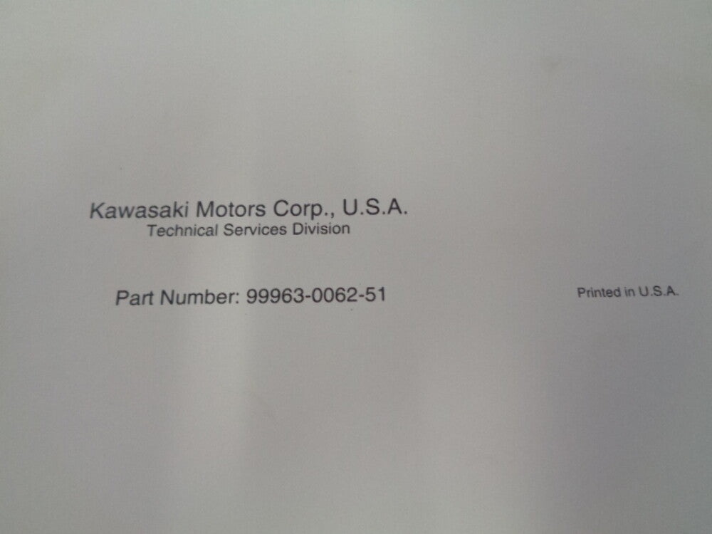 Kawasaki Jet Ski 1994 XIR 750 OEM Service Manual Supplement # 99963-0062-51