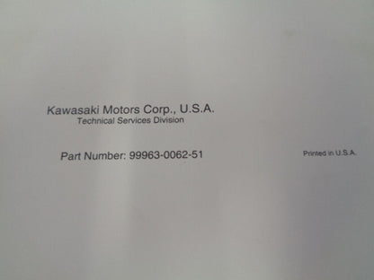 Kawasaki Jet Ski 1994 XIR 750 OEM Service Manual Supplement # 99963-0062-51