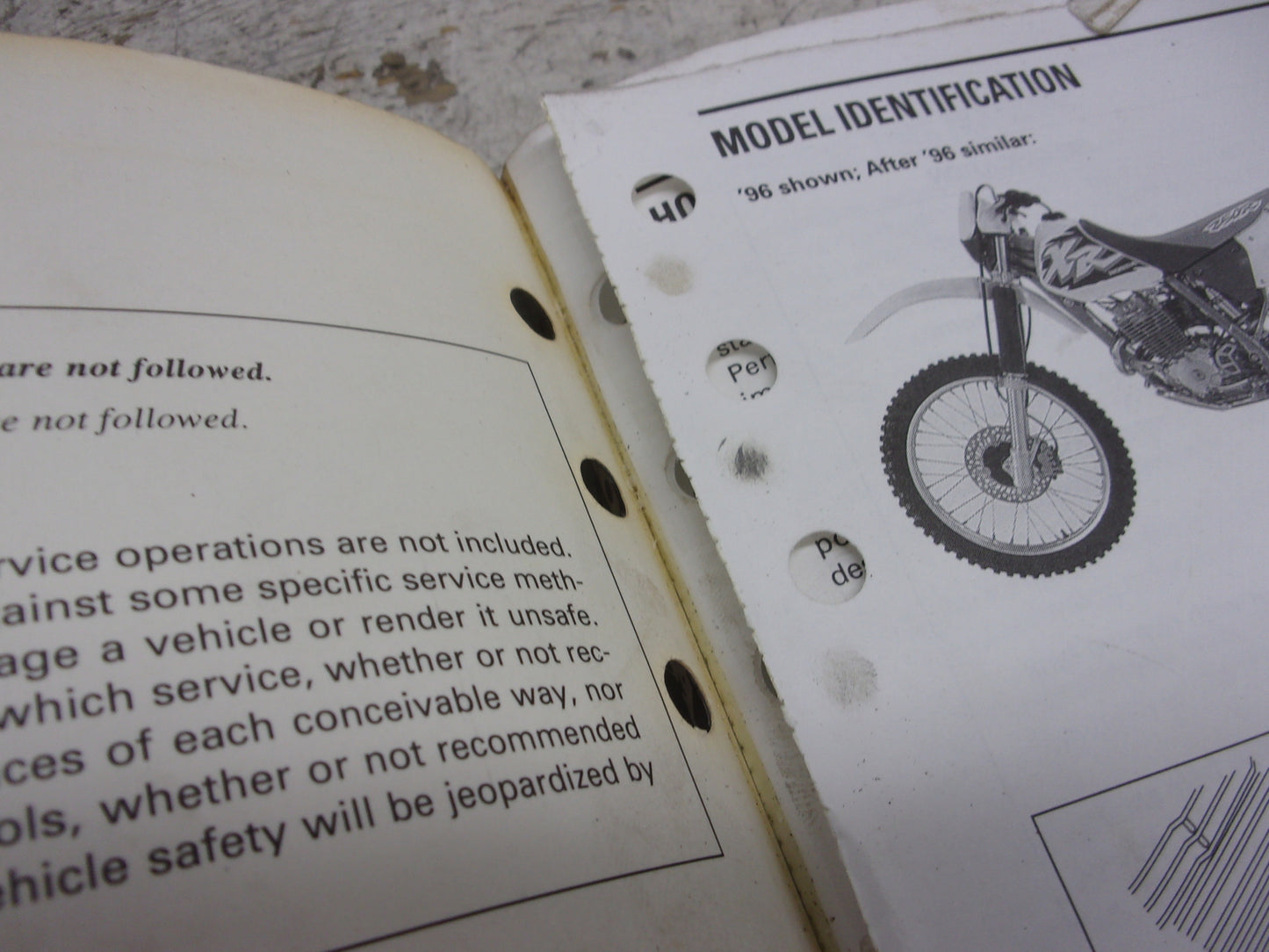 Honda Dirt Bike MX 1996-2003 XR250R OEM Service Manual Part# 61KCE06