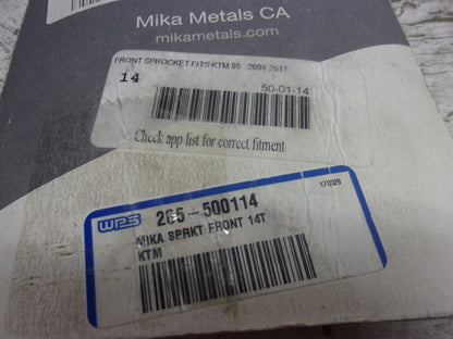 KTM Dirt Bike 2004-2017 85 NEW Mika 14T Front Sprocket Assembly Part# 50-01-14