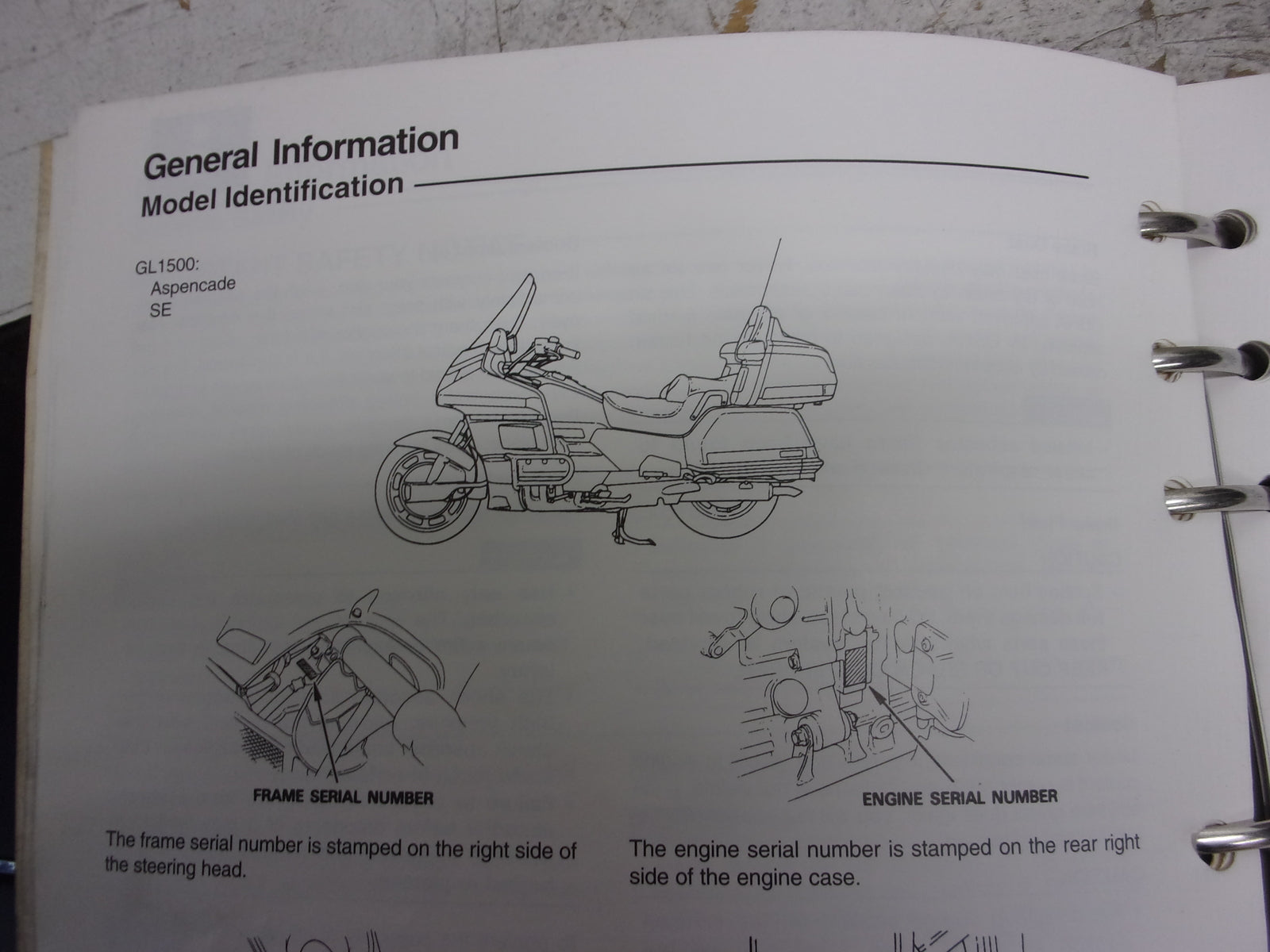 Honda 1998 GL1500 Service Manual & Electrical Troubleshooting Manual 61MAM03-AH