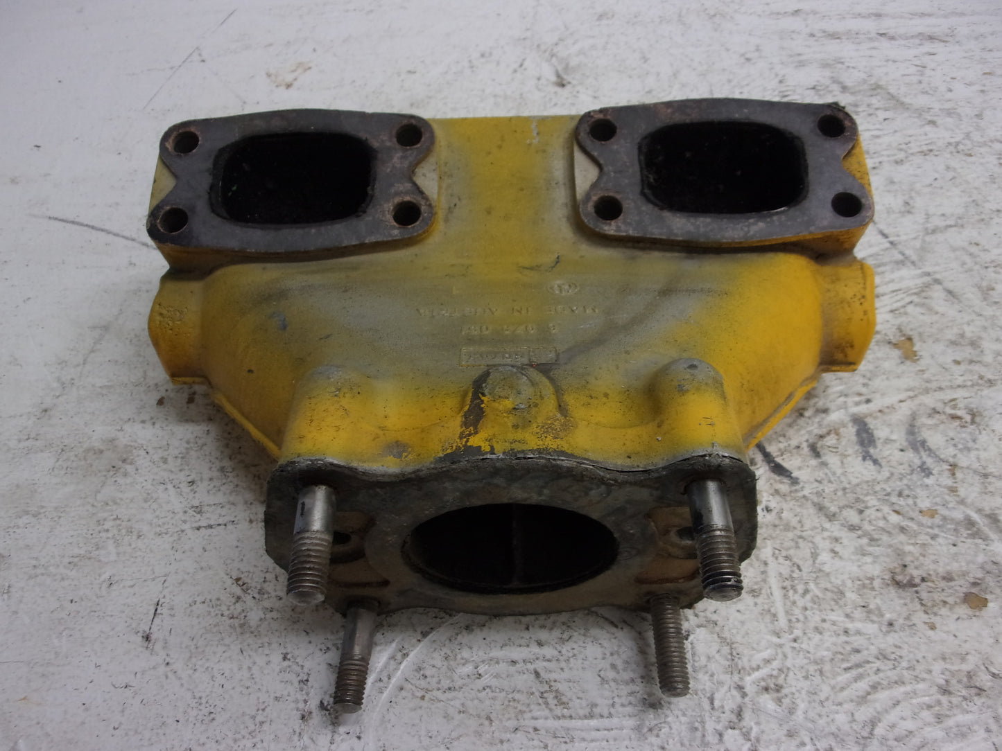 Sea Doo Bombardier 1989-1990 SP OEM Yellow Exhaust Manifold Assembly # 290978058