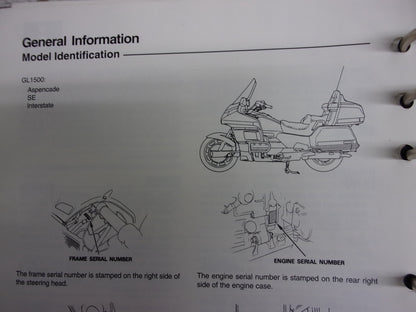 Honda 1995 GL1500 Service Manual & Electrical Troubleshooting Manual 61MAM00-AH