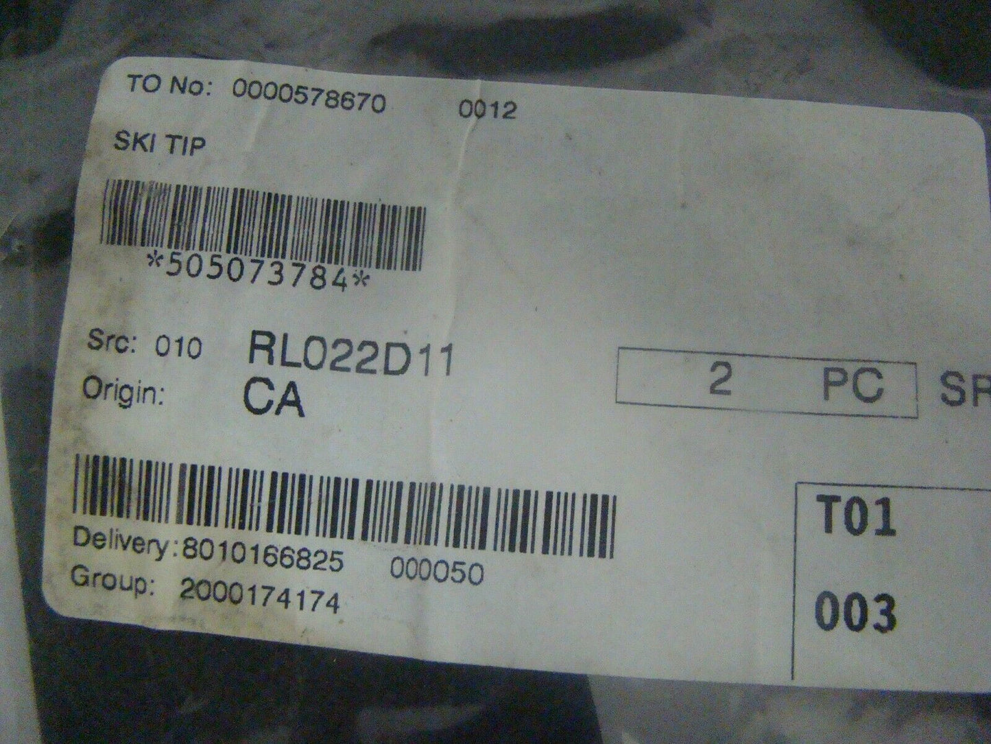 Ski-Doo Snowmobile 2015-2018 Freeride / Summit New Black Ski Tip Part# 505073784