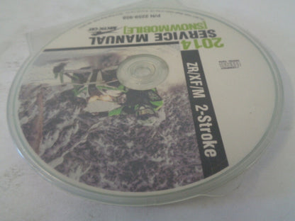 Arctic Cat Snowmobile 2014 ZR/XF/M 2-Stroke Service Manual CD Disc Part 2259-958