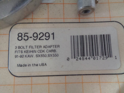 Kawasaki Jet Ski 1991-1992 650SX 550SX NEW OEM K&N 2 Bolt Filter Adapter 85-9291