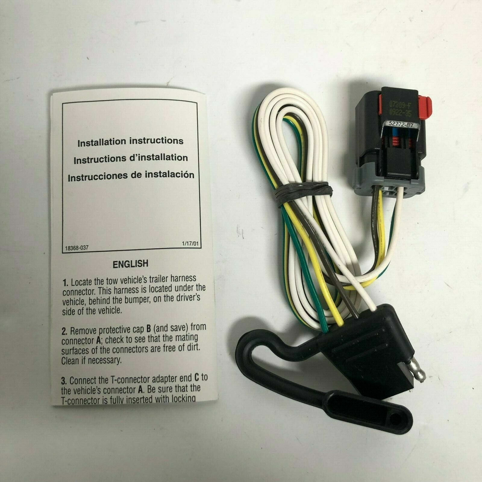 Draw-Tite T-One 1999-00 Dodge Full Size Vans Trailer Wiring Kit Part# 18368