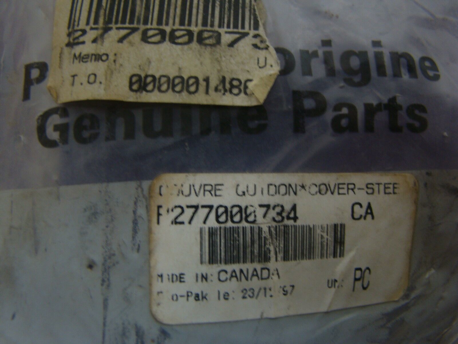 Sea-Doo BRP 98-99 GSX GSX Limited GTI NOS Violet Steering Cover Part# 277000734