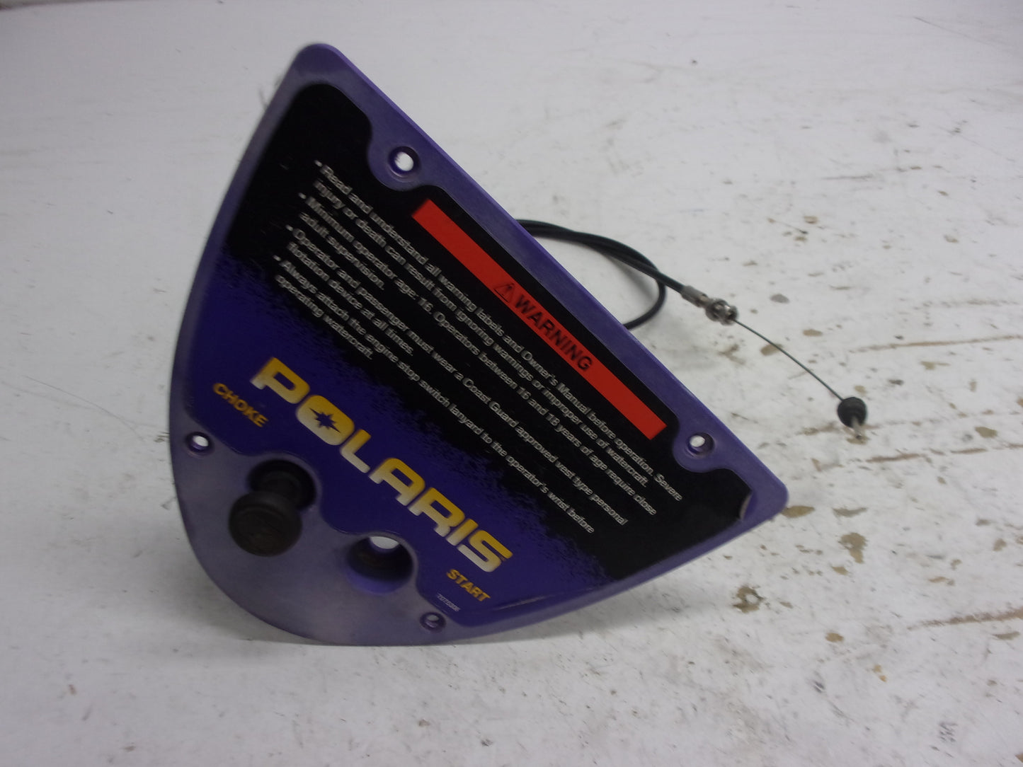 Polaris PWC Watercraft 1995 SL750 Violet Instrument Panel + Choke Cable 7080448