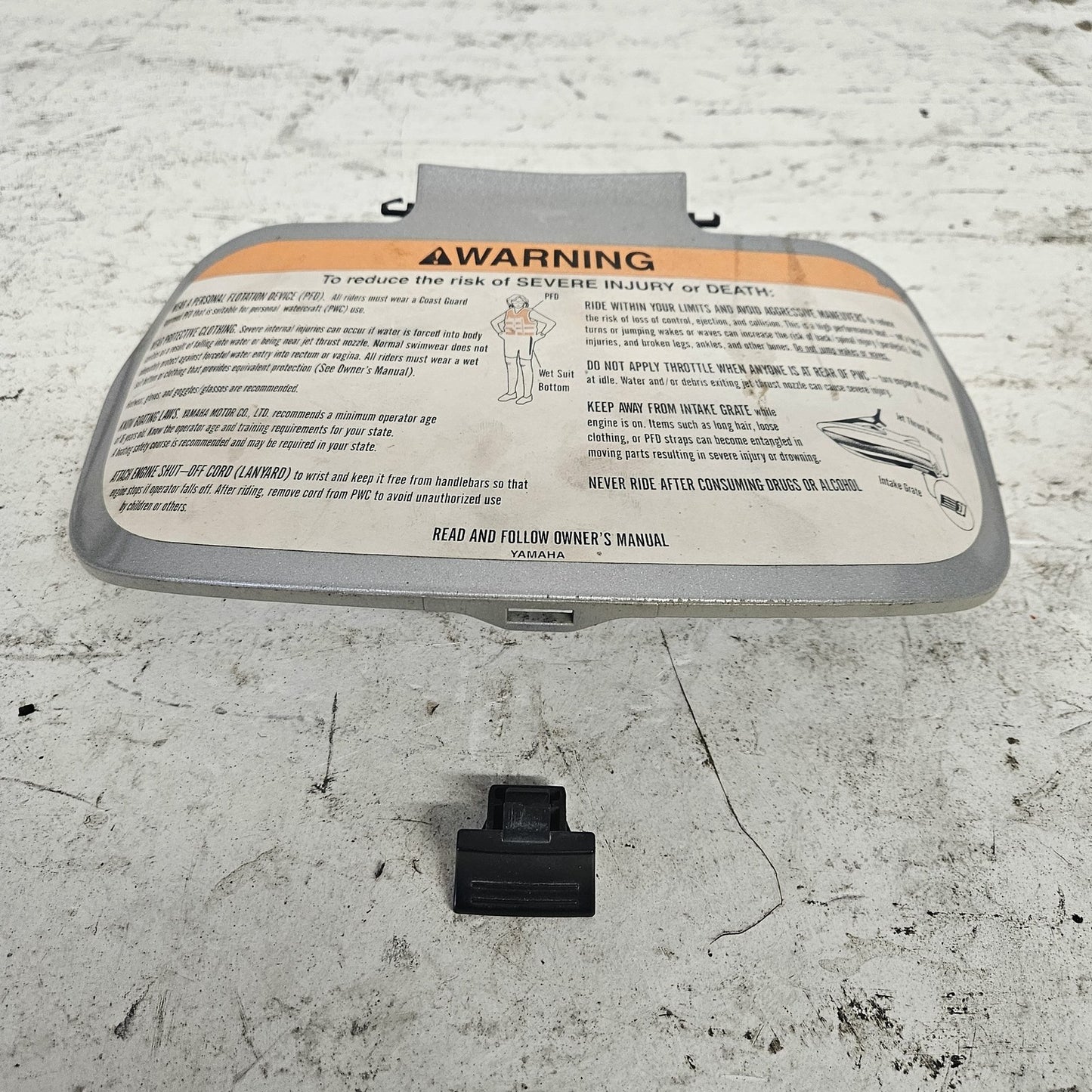 Yamaha Waverunner 2001 XL 1200 Grey Metallic Glove Box Lid # F0V-U517H-00-P0