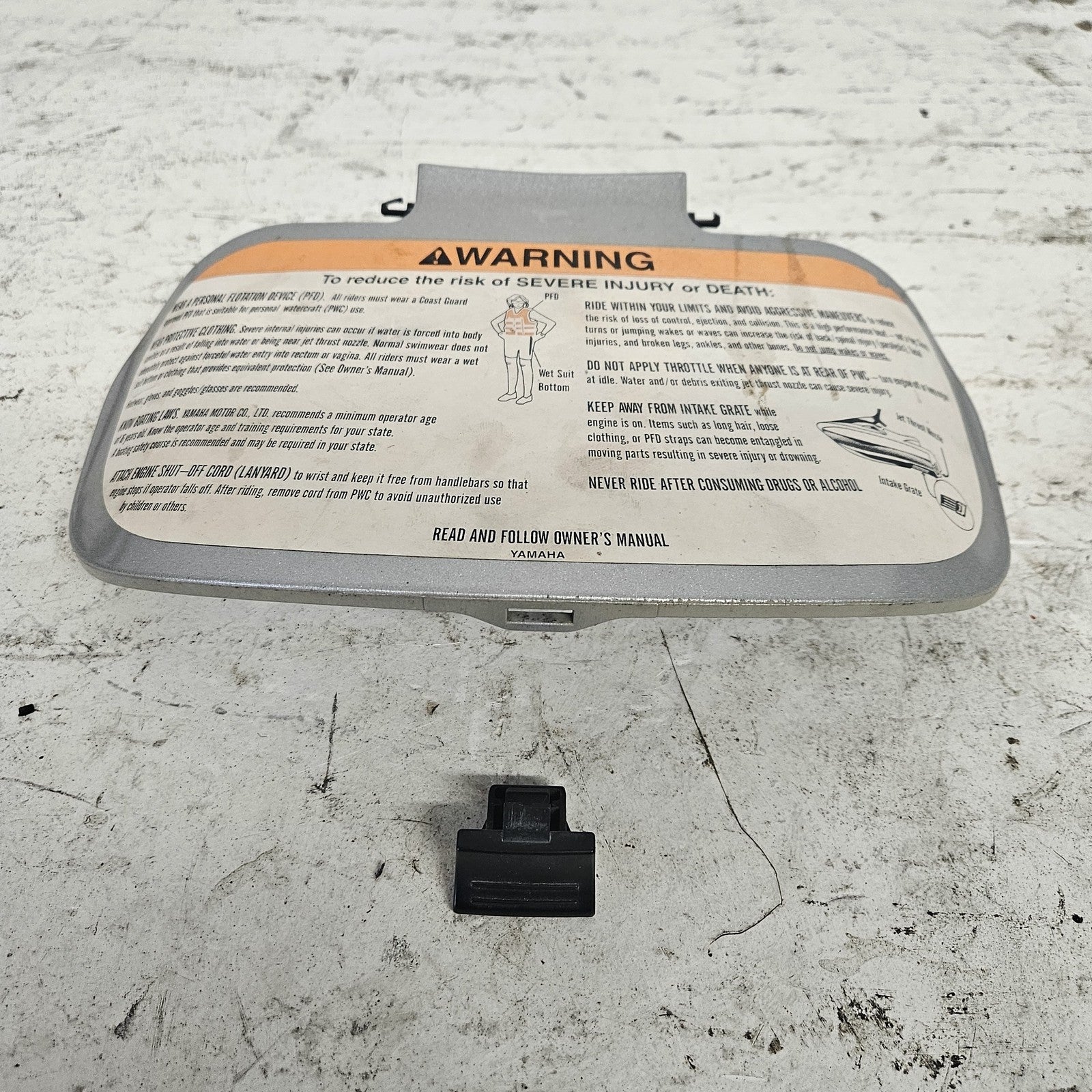 Yamaha Waverunner 2001 XL 1200 Grey Metallic Glove Box Lid # F0V-U517H-00-P0