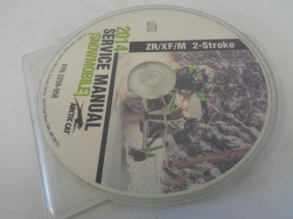 Arctic Cat Snowmobile 2014 ZR/XF/M 2-Stroke Service Manual CD Disc Part 2259-958