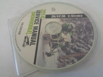 Arctic Cat Snowmobile 2014 ZR/XF/M 2-Stroke Service Manual CD Disc Part 2259-958