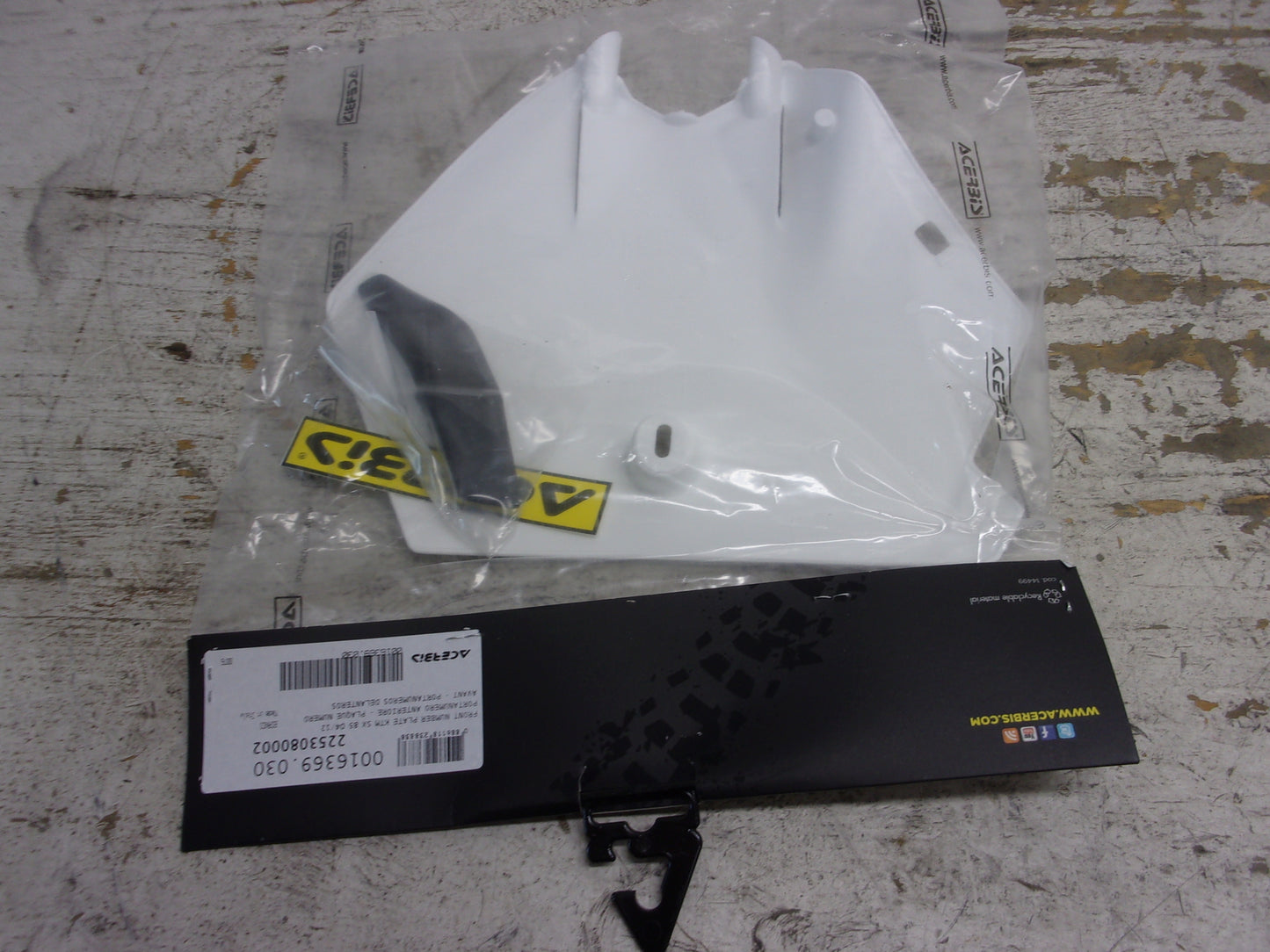 KTM Dirt Bike 2004-2012 SX 85 NEW Acerbis White Front Number Plate # 0016369.030
